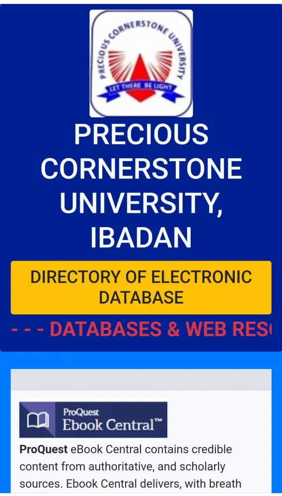 PCU eLibrary 스크린샷