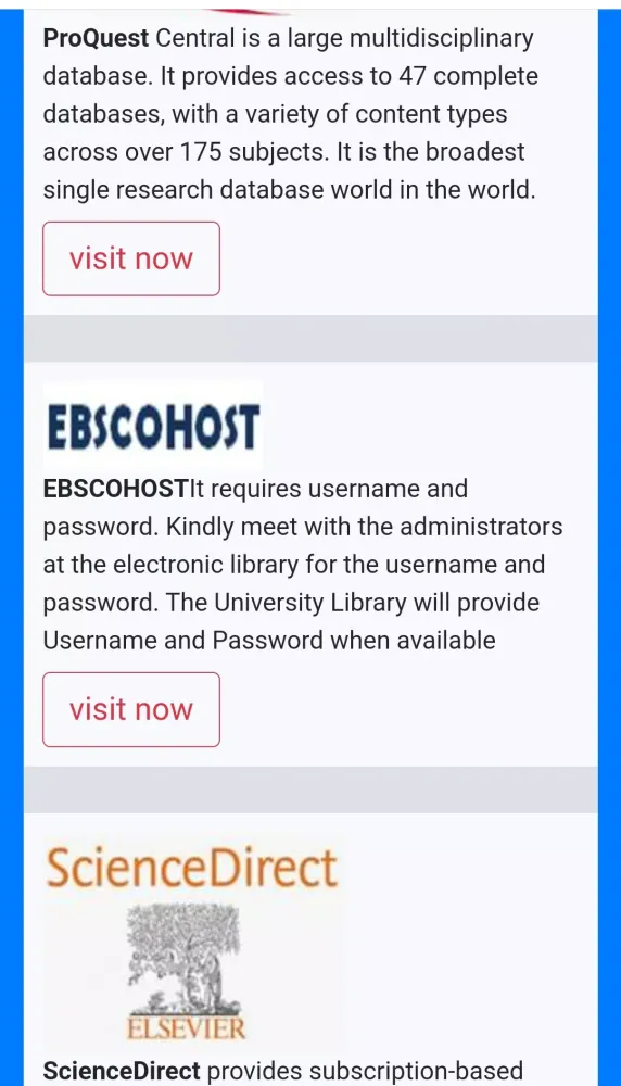 PCU eLibrary 스크린샷