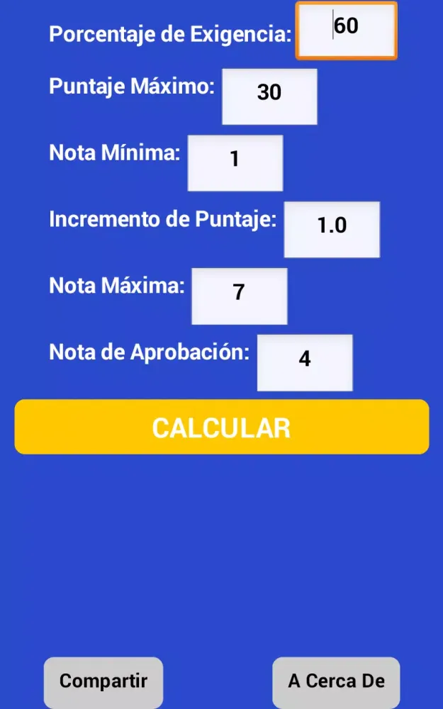 Screenshot di Escala de Notas