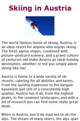 Ảnh chụp màn hình của 20 Europe Skiing Destinations