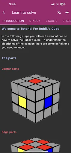 Tutorial For Rubik's Cube Screenshots