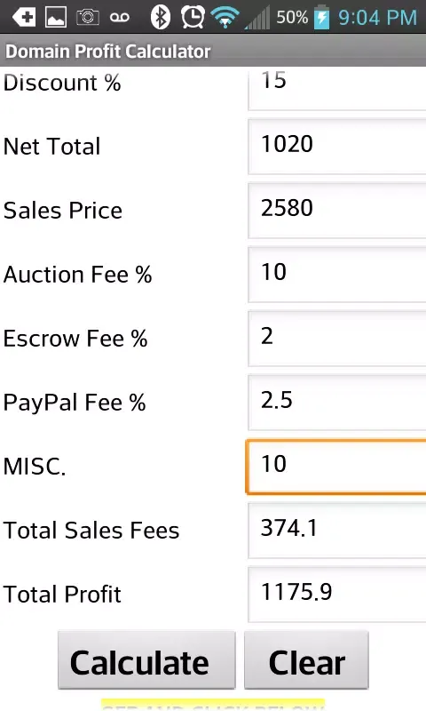 صور Free Domain Profit Calculator