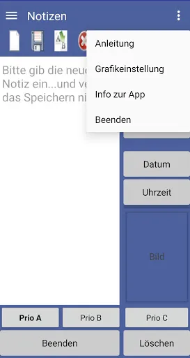 Tangkapan layar Mein Notizbuch