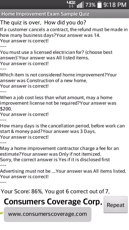 NYC Home Improvement Exam Stud Screenshots