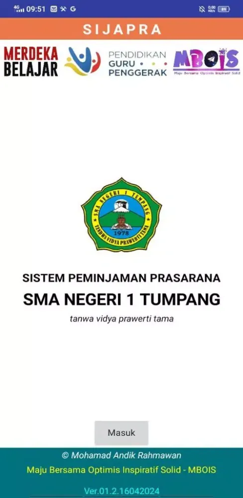 Tangkapan skrin SIJAPRA