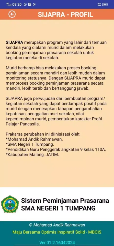 Tangkapan skrin SIJAPRA