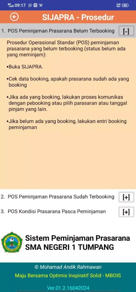 Tangkapan skrin SIJAPRA
