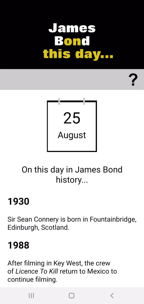 James Bond: On This Day... Screenshots