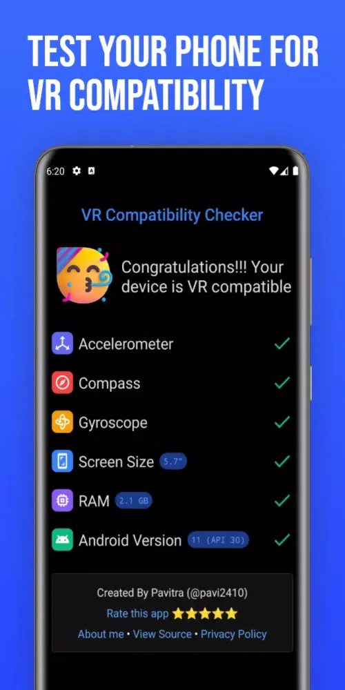 VR Compatibility Checker 스크린샷