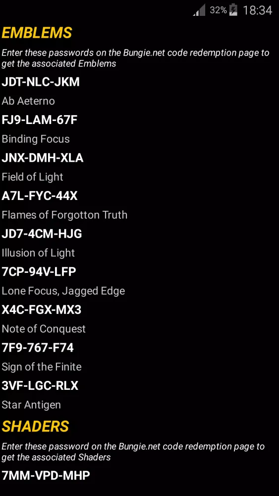 صور Cheat Codes for Destiny