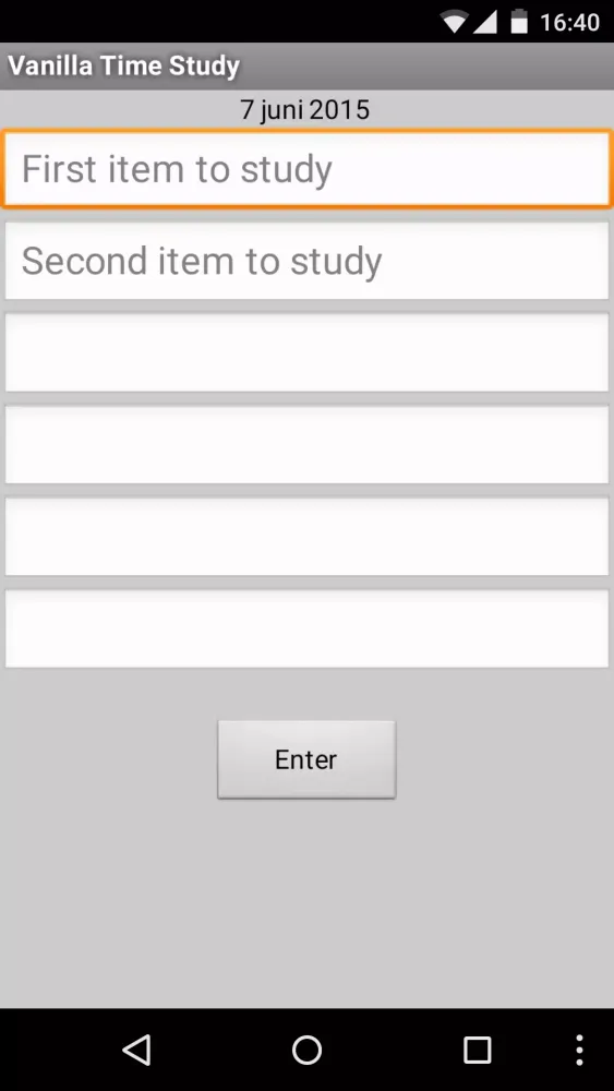 Screenshot di Vanilla Time Study
