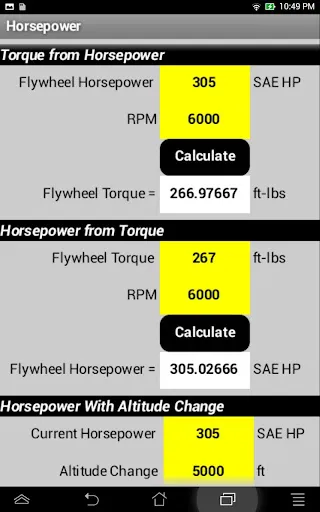 Capturas de tela do Car Calculator