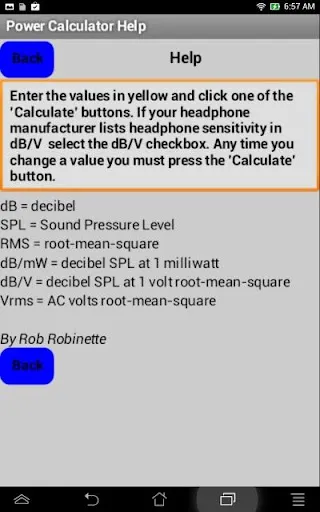 Headphone Calculator سکرین شاٹس
