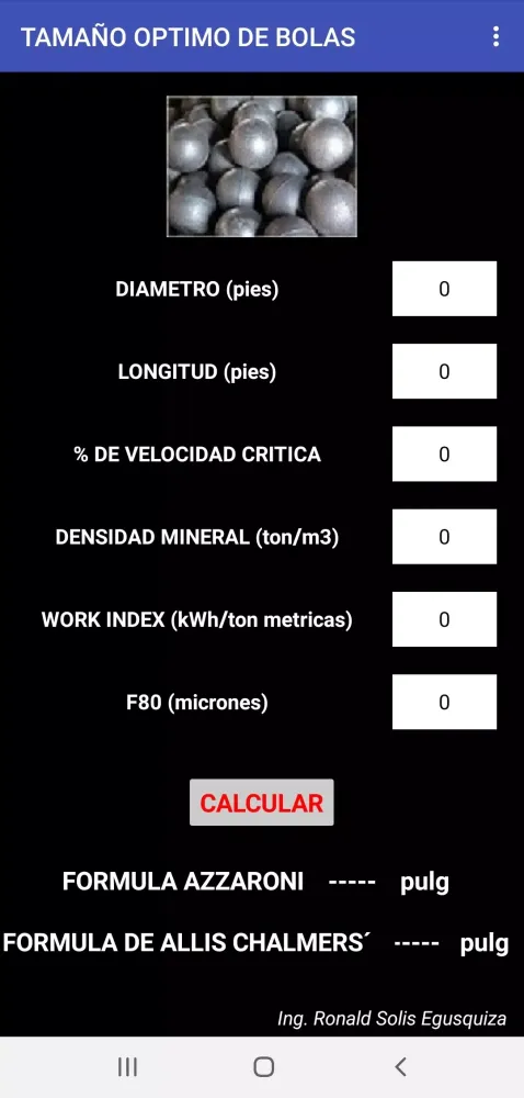 TAMAÑO OPTIMO DE BOLAS Screenshots