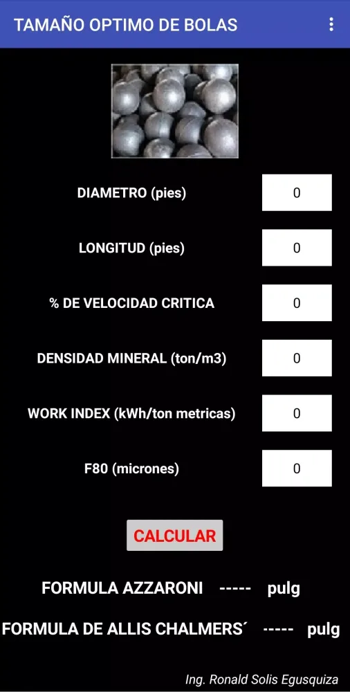 TAMAÑO OPTIMO DE BOLAS Screenshots