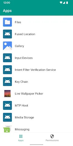 ภาพหน้าจอของ Hidden permissions manager