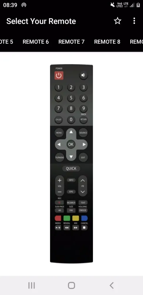 Skyworth TV Remote Screenshots