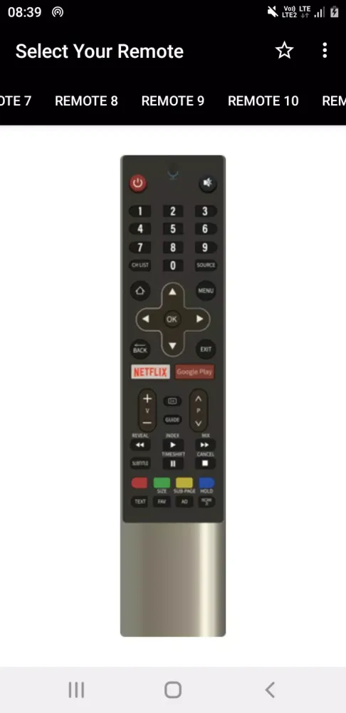 Skyworth TV Remote Screenshots