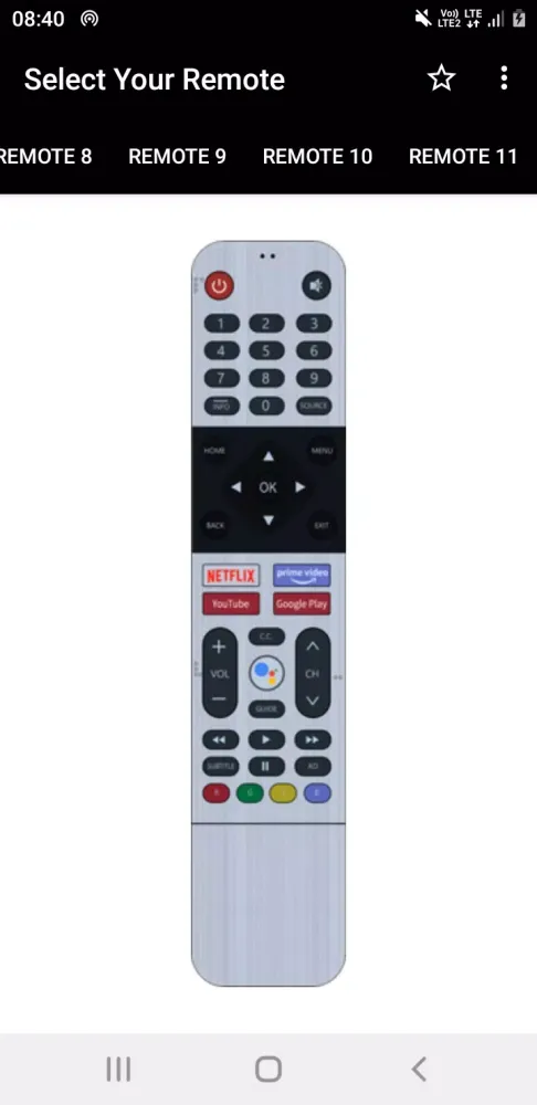 Skyworth TV Remote Screenshots