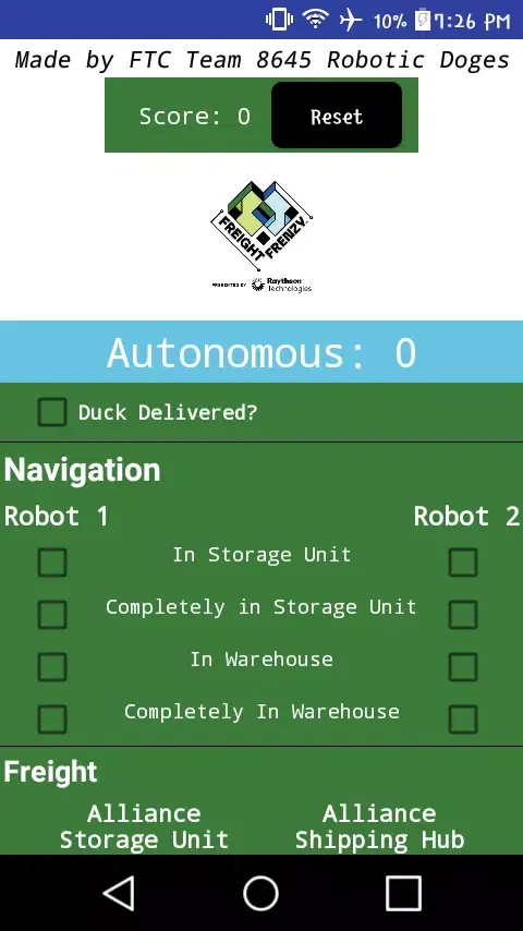 FTC Freight Frenzy Scorer Screenshots