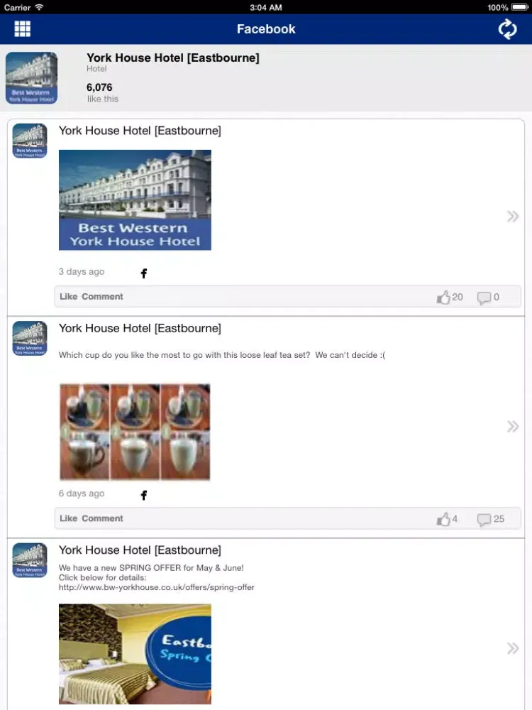 Скриншоты Best Western York House Hotel iPad 