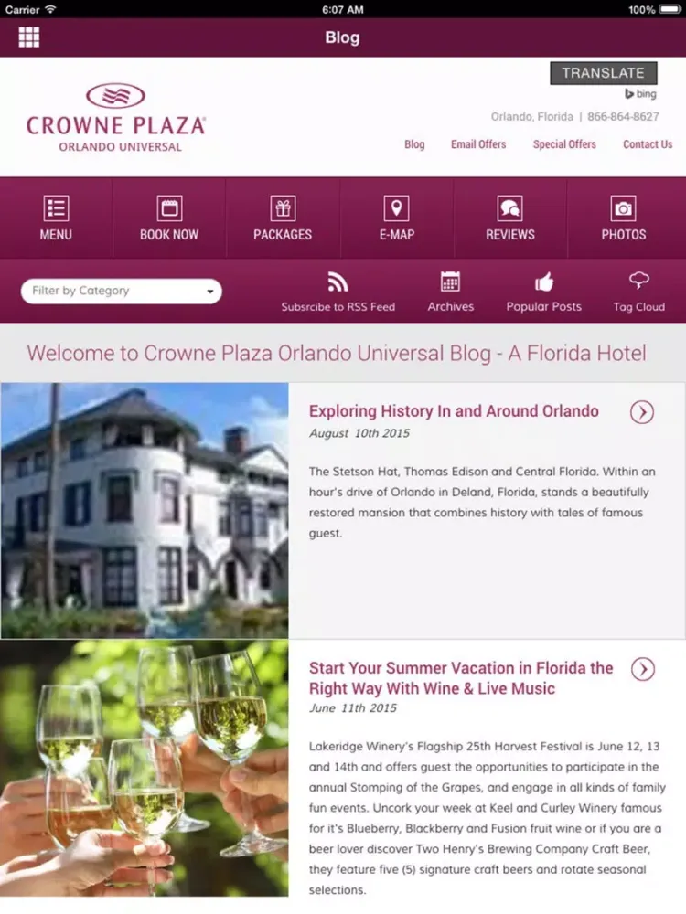 Crowne Plaza Orlando Universal iPad  سکرین شاٹس