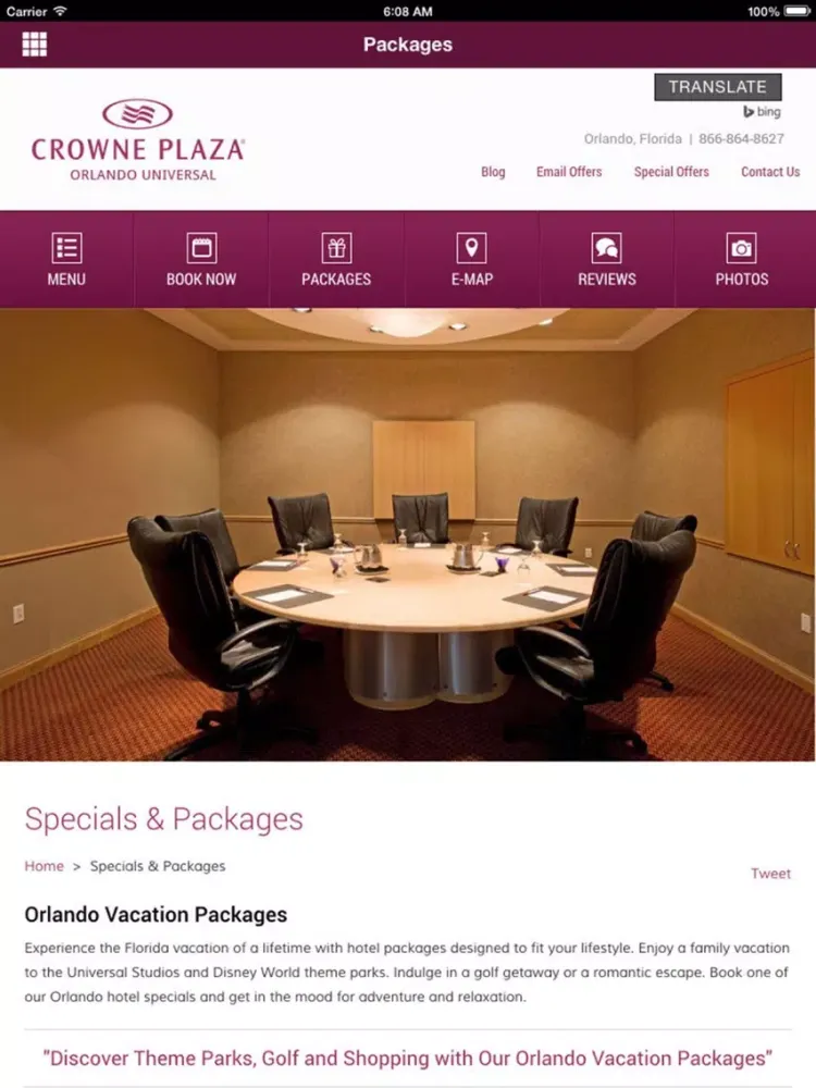Crowne Plaza Orlando Universal iPad  سکرین شاٹس
