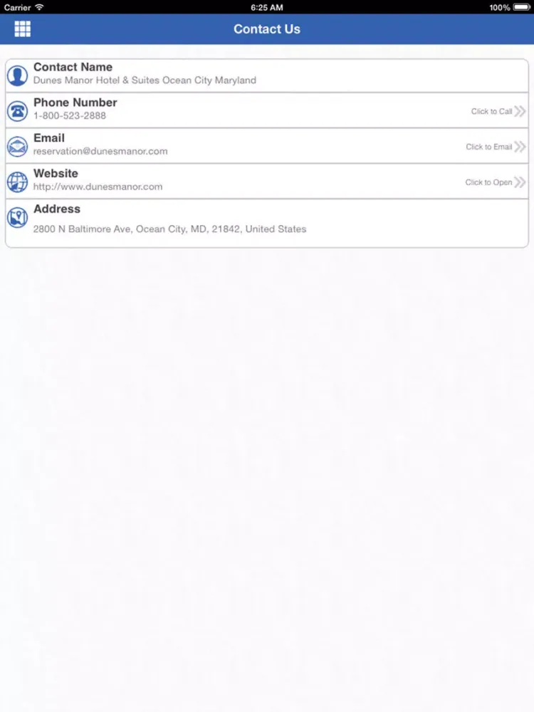 Dunes Manor Hotel & Suites iPad 應用截圖