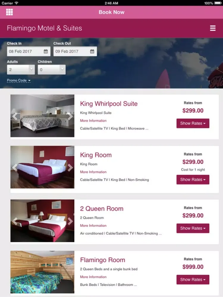 Flamingo Motel & Suites iPad 应用截图