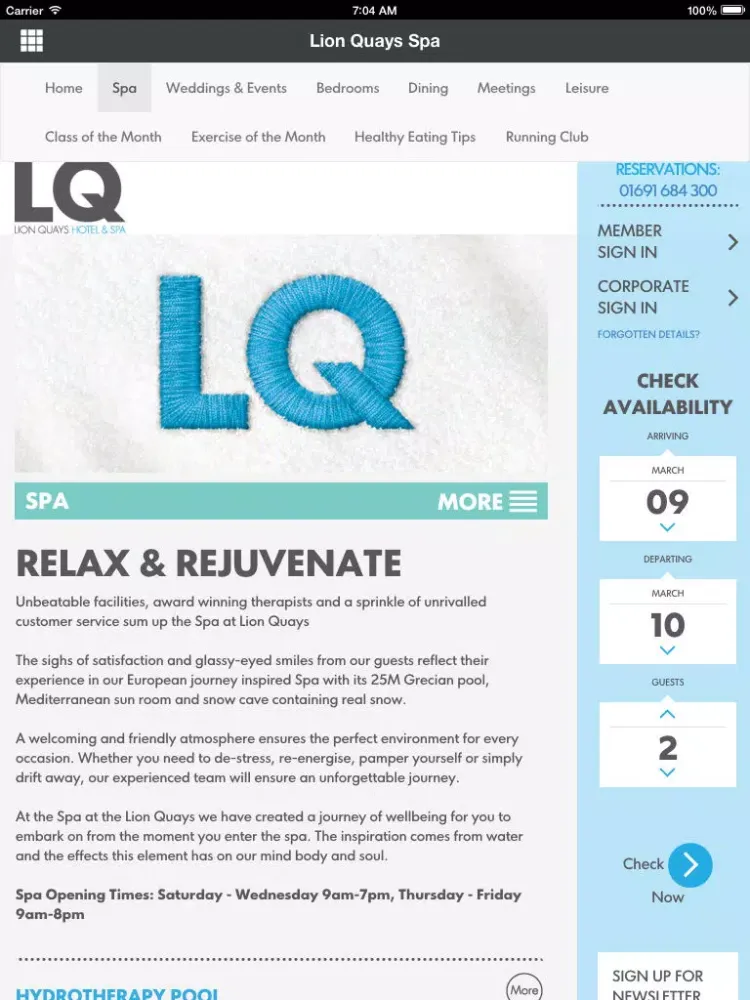ภาพหน้าจอของ Lion Quays Hotel & Spa iPad 
