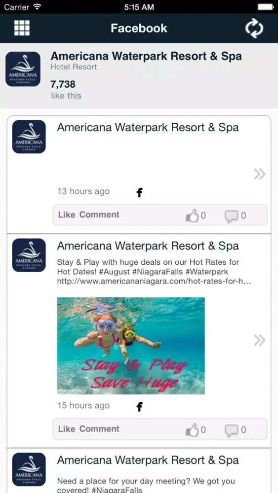 Ảnh chụp màn hình của Americana Resort Niagara