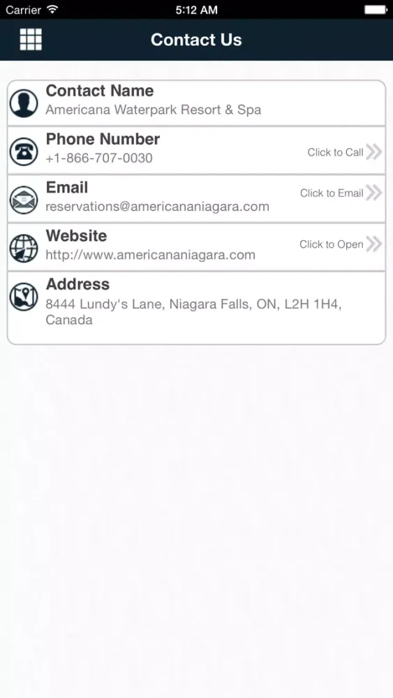 Ảnh chụp màn hình của Americana Resort Niagara