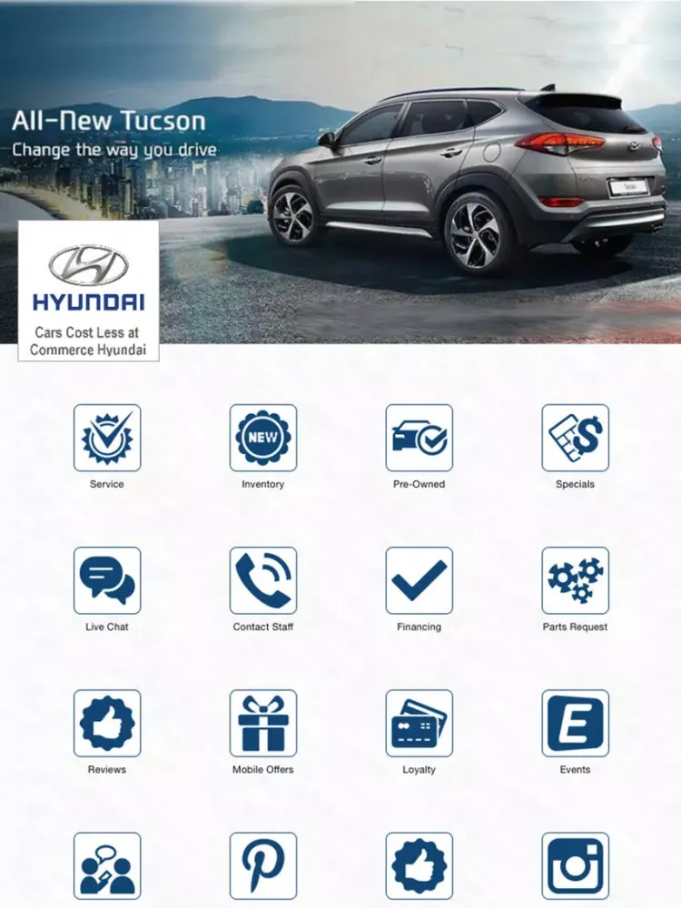 Ảnh chụp màn hình của Downey Hyundai iPad 