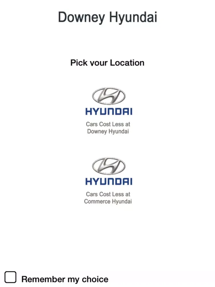 Ảnh chụp màn hình của Downey Hyundai iPad 