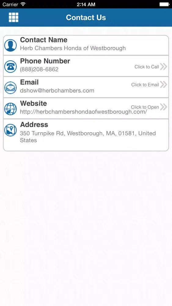 Capturas de pantalla de Westborough Honda