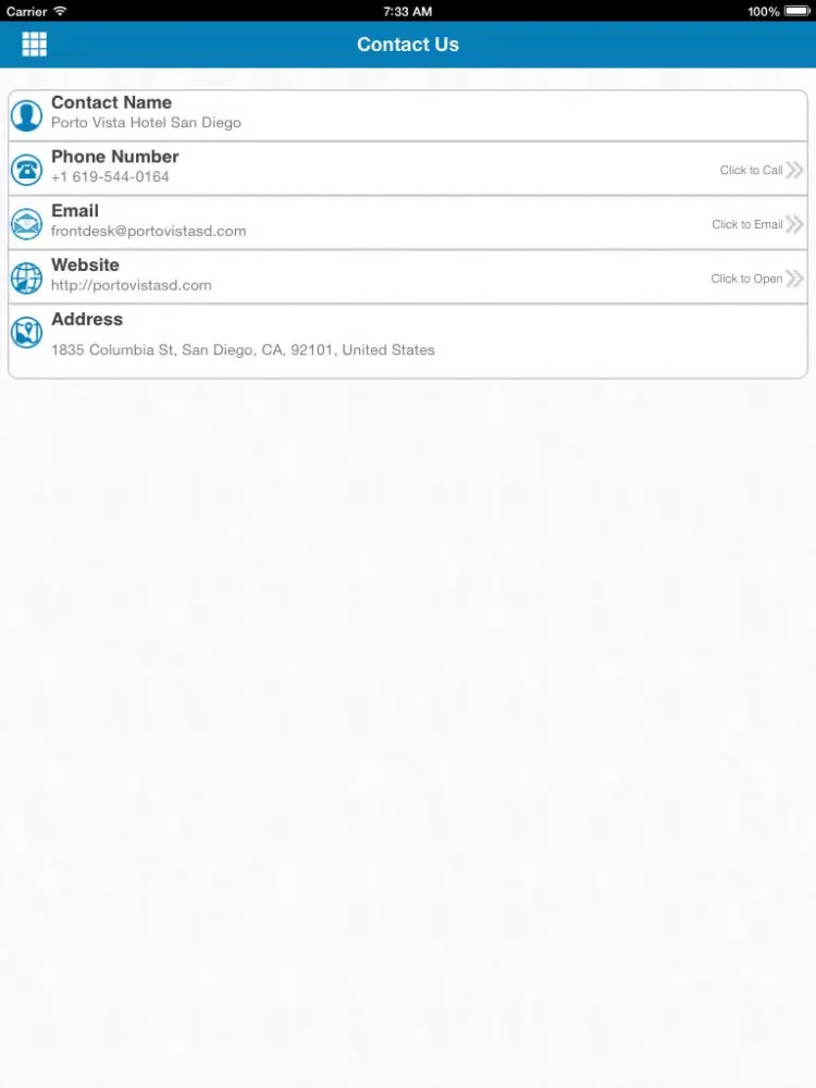 Porto Vista San Diego iPad 应用截图