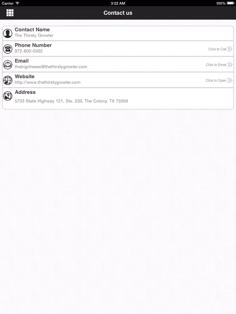 The Thirsty Growler iPad 應用截圖