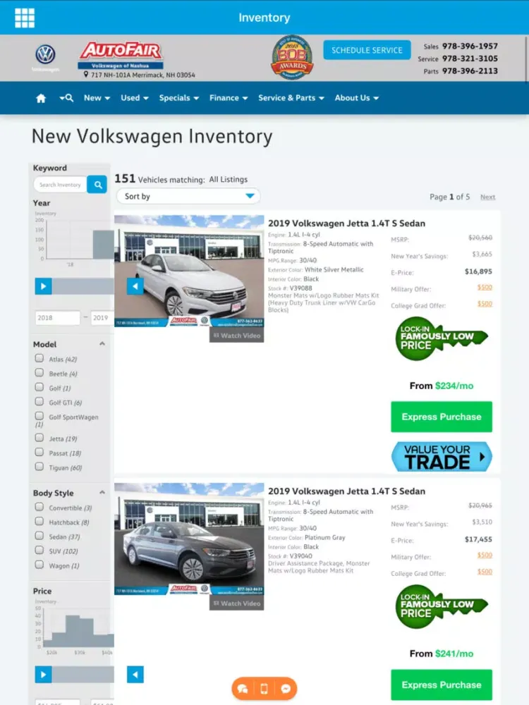 AutoFair Volkswagen iPad  Ekran Görüntüleri
