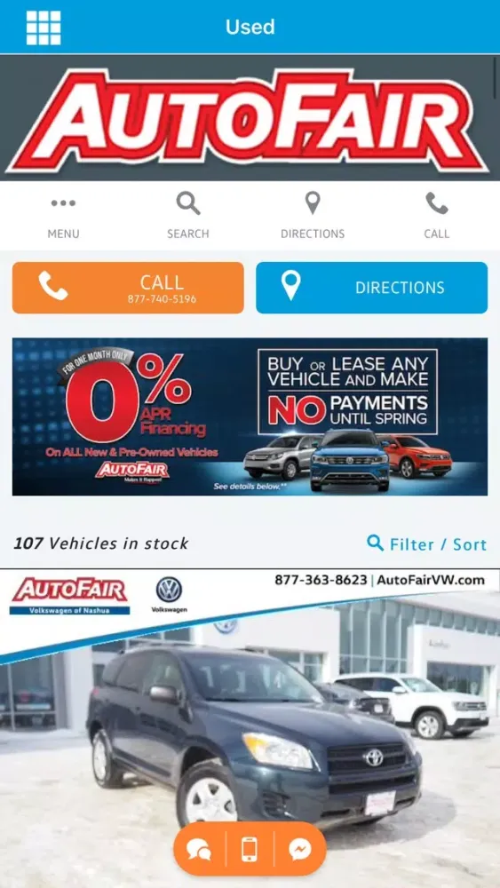 AutoFair Volkswagen Ekran Görüntüleri