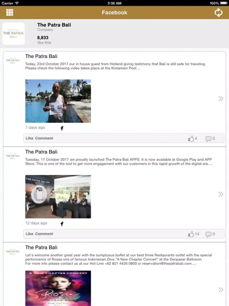 Zrzuty ekranu The Patra Bali iPad 
