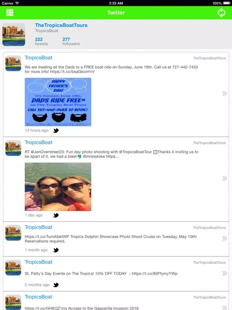 The Tropics Boat Tours iPad  Ekran Görüntüleri