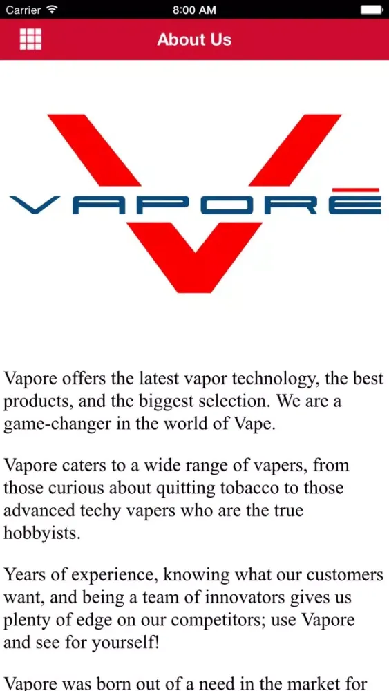 ภาพหน้าจอของ Vaporē