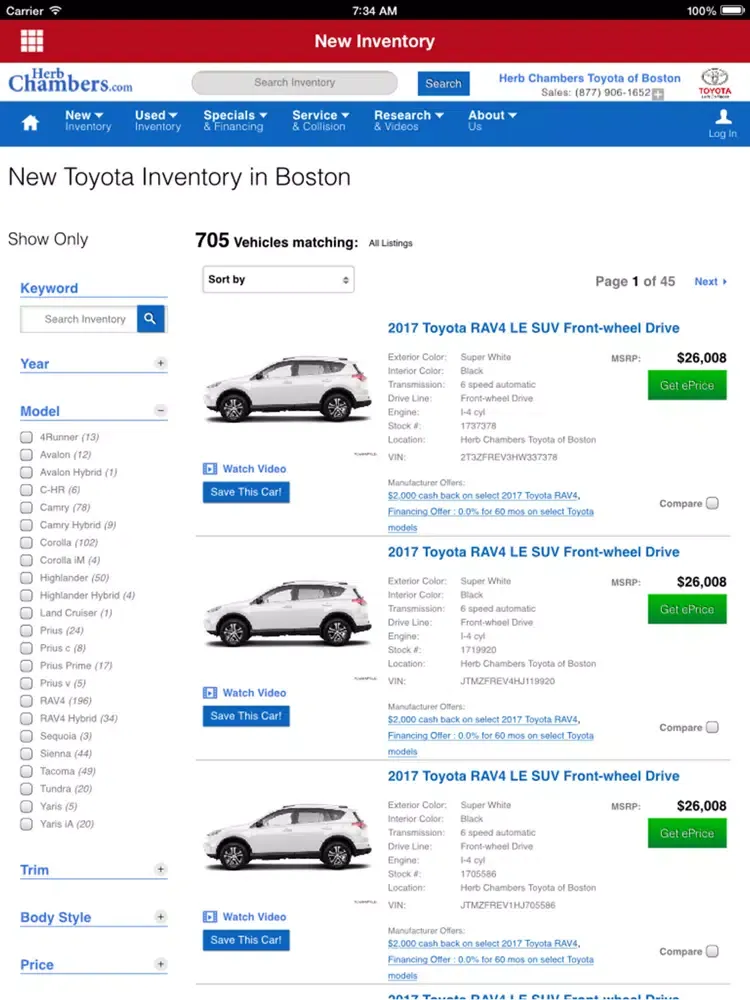Toyota of Boston iPad  স্ক্রিনশট