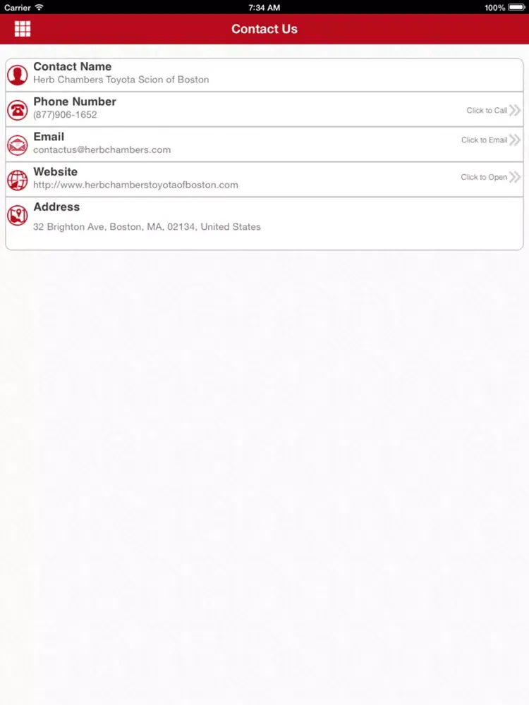 Toyota of Boston iPad  স্ক্রিনশট
