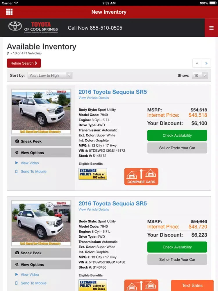Скриншоты Your Cool Springs Dealership iPad 