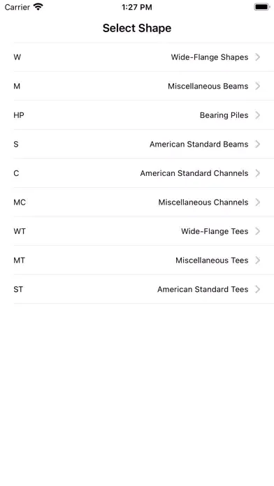 Capturas de tela do Steel Beam Size Finder
