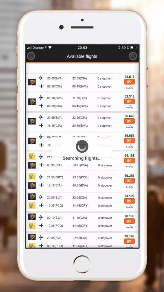 Captures d'écran de Comparateur de vol - Appnfly