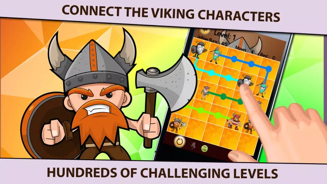 A Vikings Voyage Puzzl-e - Nordic Trolls Super-Card Connect Dots Game Screenshots