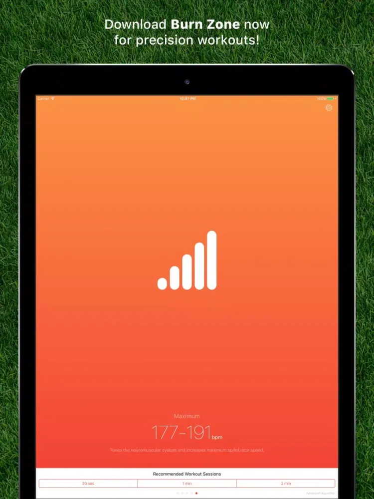 ภาพหน้าจอของ Burn Zone: Fitness HR Zones iPad 