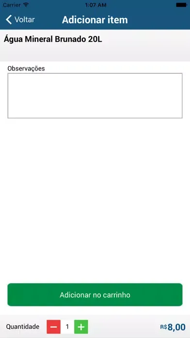 Capturas de tela do Itagaz Distr. Gás e Água